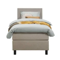 Boxspring Liv egaal - beige - 90x200 cm - vierkante poot