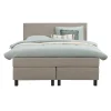 Boxspring Liv egaal - beige - 140x200 cm - vierkante poot