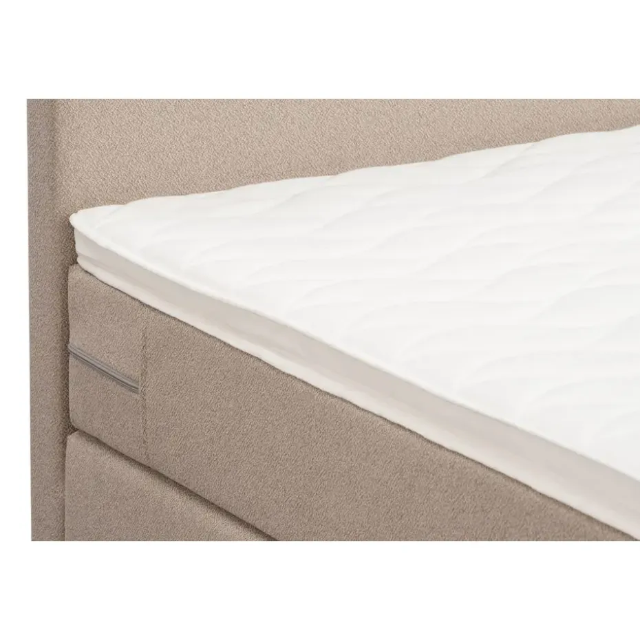Boxspring Liv egaal - beige - 90x200 cm - slanke poot
