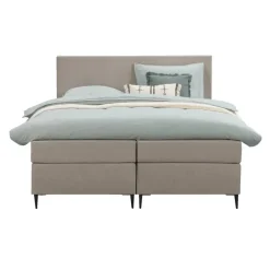 Boxspring Liv egaal - beige - 160x200 cm - slanke poot