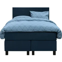 Boxspring Liv egaal - blauw - 120x200 cm - vierkante poot