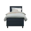 Boxspring Liv egaal - blauw - 90x200 cm - ronde poot
