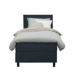 Boxspring Liv egaal - blauw - 90x200 cm - ronde poot
