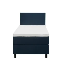 Boxspring Liv egaal - blauw - 90x200 cm - ronde poot