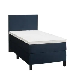 Boxspring Liv egaal - blauw - 90x200 cm - ronde poot