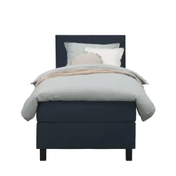 Boxspring Liv egaal - blauw - 90x200 cm - vierkante poot