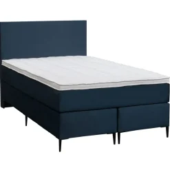 Boxspring Liv egaal - blauw - 120x200 cm - slanke poot