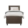 Boxspring Liv egaal - bruin - 90x200 cm - ronde poot
