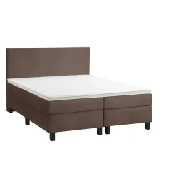 Boxspring Liv egaal - bruin - 180x200 cm - vierkante poot