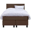Boxspring Liv egaal - bruin - 120x200 cm - vierkante poot