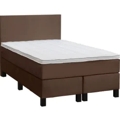Boxspring Liv egaal - bruin - 120x200 cm - vierkante poot