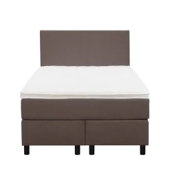 Boxspring Liv egaal - donkerbruin - 120x200 cm - ronde poot