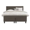 Boxspring Liv egaal - donkerbruin - 140x200 cm - vierkante poot