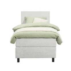 Boxspring Liv egaal - ecru - 90x200 cm - ronde poot