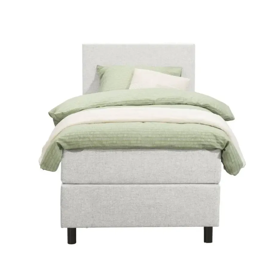 Boxspring Liv egaal - ecru - 90x200 cm - ronde poot