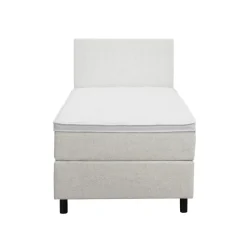 Boxspring Liv egaal - ecru - 90x200 cm - ronde poot