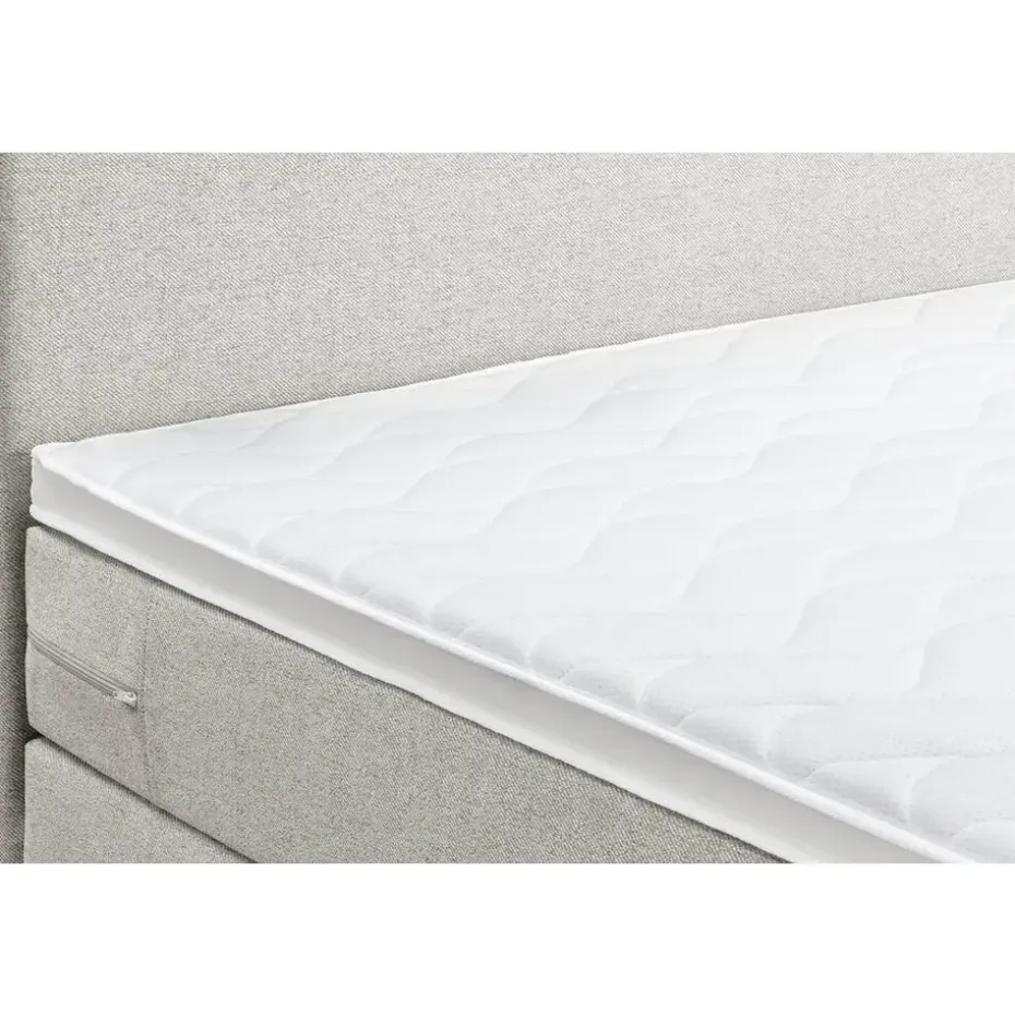 Boxspring Liv egaal - ecru - 90x200 cm - ronde poot