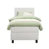 Boxspring Liv egaal - ecru - 90x200 cm - vierkante poot