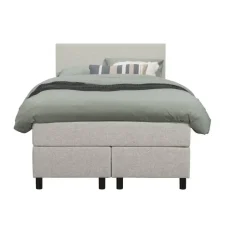 Boxspring Liv egaal - ecru - 120x200 cm - ronde poot