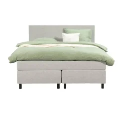 Boxspring Liv egaal - ecru - 140x200 cm - ronde poot