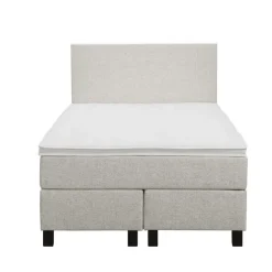 Boxspring Liv egaal - ecru - 120x200 cm - vierkante poot