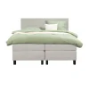 Boxspring Liv egaal - ecru - 160x200 cm - vierkante poot