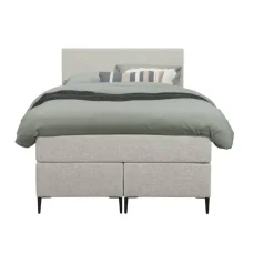 Boxspring Liv egaal - ecru - 120x200 cm - slanke poot