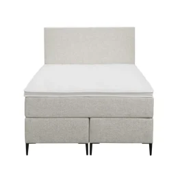 Boxspring Liv egaal - ecru - 120x200 cm - slanke poot