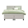 Boxspring Liv egaal - ecru - 140x200 cm - vierkante poot