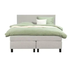 Boxspring Liv egaal - ecru - 140x200 cm - vierkante poot