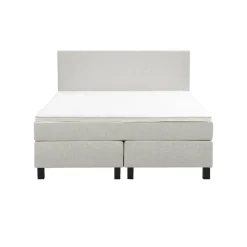 Boxspring Liv egaal - ecru - 140x200 cm - vierkante poot