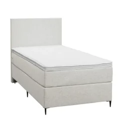 Boxspring Liv egaal - ecru - 90x200 cm - slanke poot