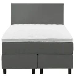 Boxspring Liv egaal - grijs - 120x200 cm - ronde poot