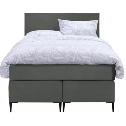 Boxspring Liv egaal - grijs - 120x200 cm - slanke poot