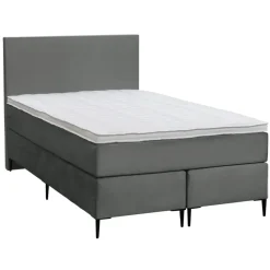Boxspring Liv egaal - grijs - 120x200 cm - slanke poot