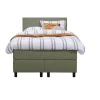 Boxspring Liv egaal - groen - 120x200 cm - ronde poot