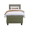 Boxspring Liv egaal - groen - 90x200 cm - vierkante poot