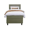 Boxspring Liv egaal - groen - 90x200 cm - ronde poot