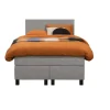 Boxspring Liv egaal - lichtgrijs - 120x200 cm - vierkante poot