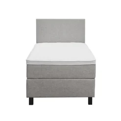 Boxspring Liv egaal - lichtgrijs - 90x200 cm - vierkante poot