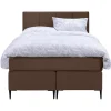 Boxspring Liv geblokt - bruin - 120x200 cm - slanke poot