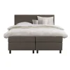 Boxspring Liv geblokt - donkerbruin - 160x200 cm - ronde poot