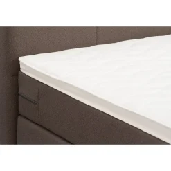 Boxspring Liv geblokt - donkerbruin - 160x200 cm - ronde poot