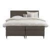Boxspring Liv geblokt - donkerbruin - 160x200 cm - slanke poot