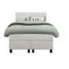 Boxspring Liv geblokt - ecru - 120x200 cm - vierkante poot