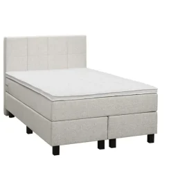Boxspring Liv geblokt - ecru - 120x200 cm - vierkante poot
