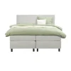 Boxspring Liv geblokt - ecru - 180x200 cm - ronde poot