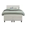 Boxspring Liv geblokt - ecru - 120x200 cm - ronde poot