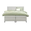 Boxspring Liv geblokt - ecru - 160x200 cm - slanke poot