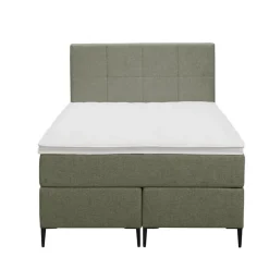 Boxspring Liv geblokt - groen - 120x200 cm - slanke poot